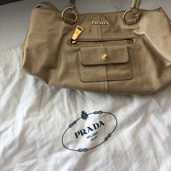 Prada Tan Leather Tote Bag - Picture 7 of 7